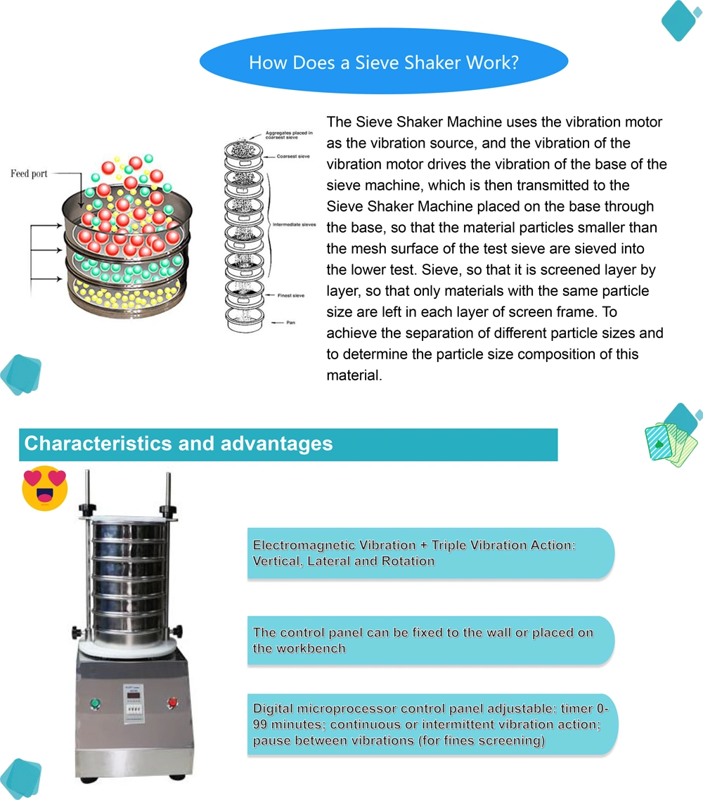 200mm 300mm Laboratory Standard Test Sieve Shaker